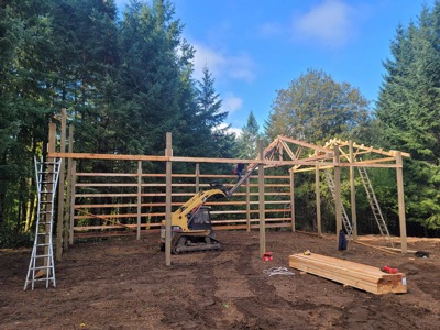 3 bay shop, under construction