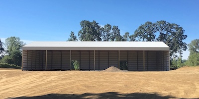 6 bay pole barn completed