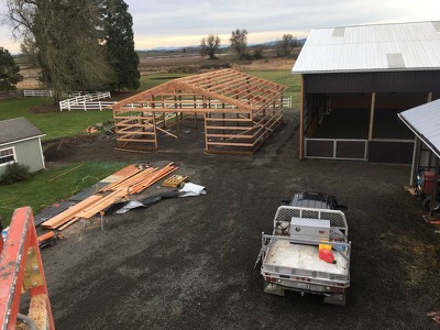 30x40 barn under construction