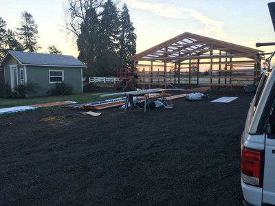 30x40 barn under construction