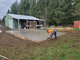 RV pad under construction