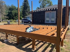 Deck under construction