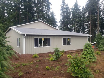 Insulated shop extension finished