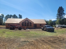 Single story house under construction