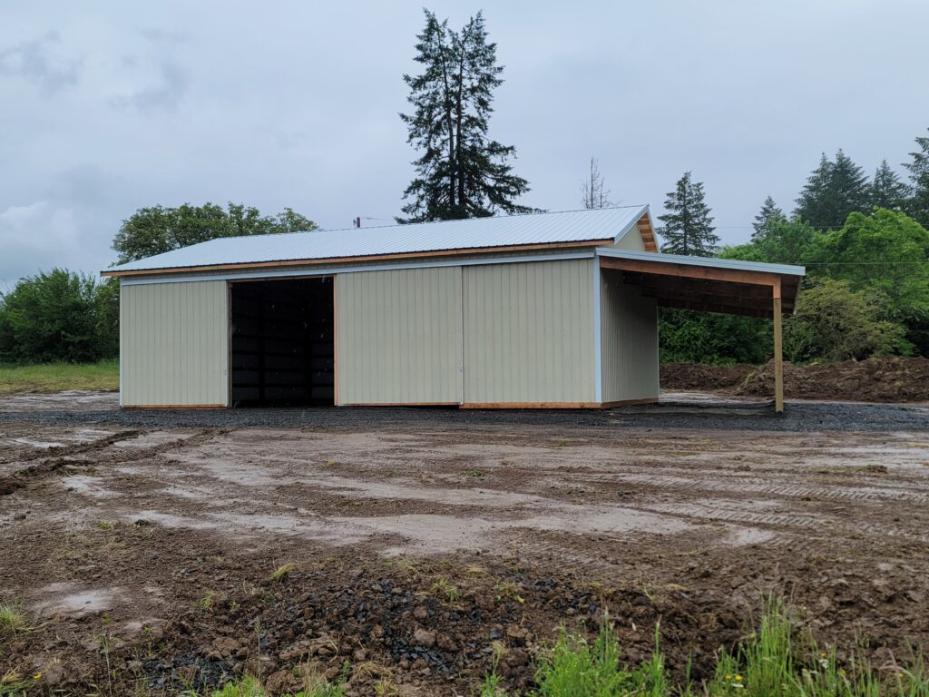 A finished insulated shop.
